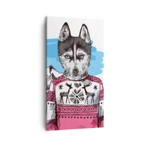 Vászonkép - Farkas báránygyapjúban - 45x80 cm