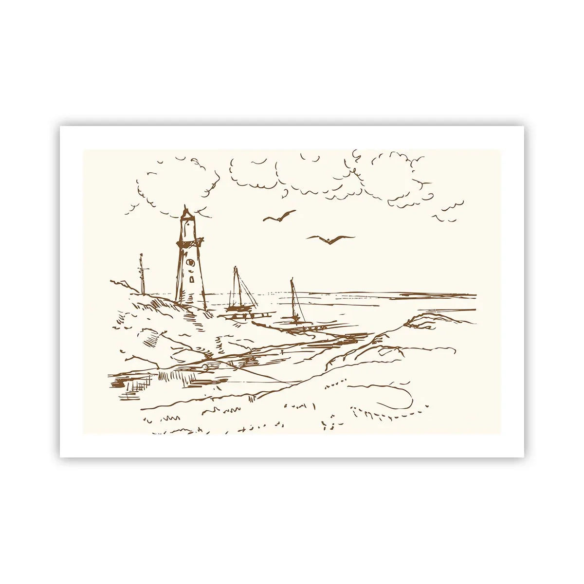 Poszter - A nyár emlékeinek vázlata - 70x50 cm