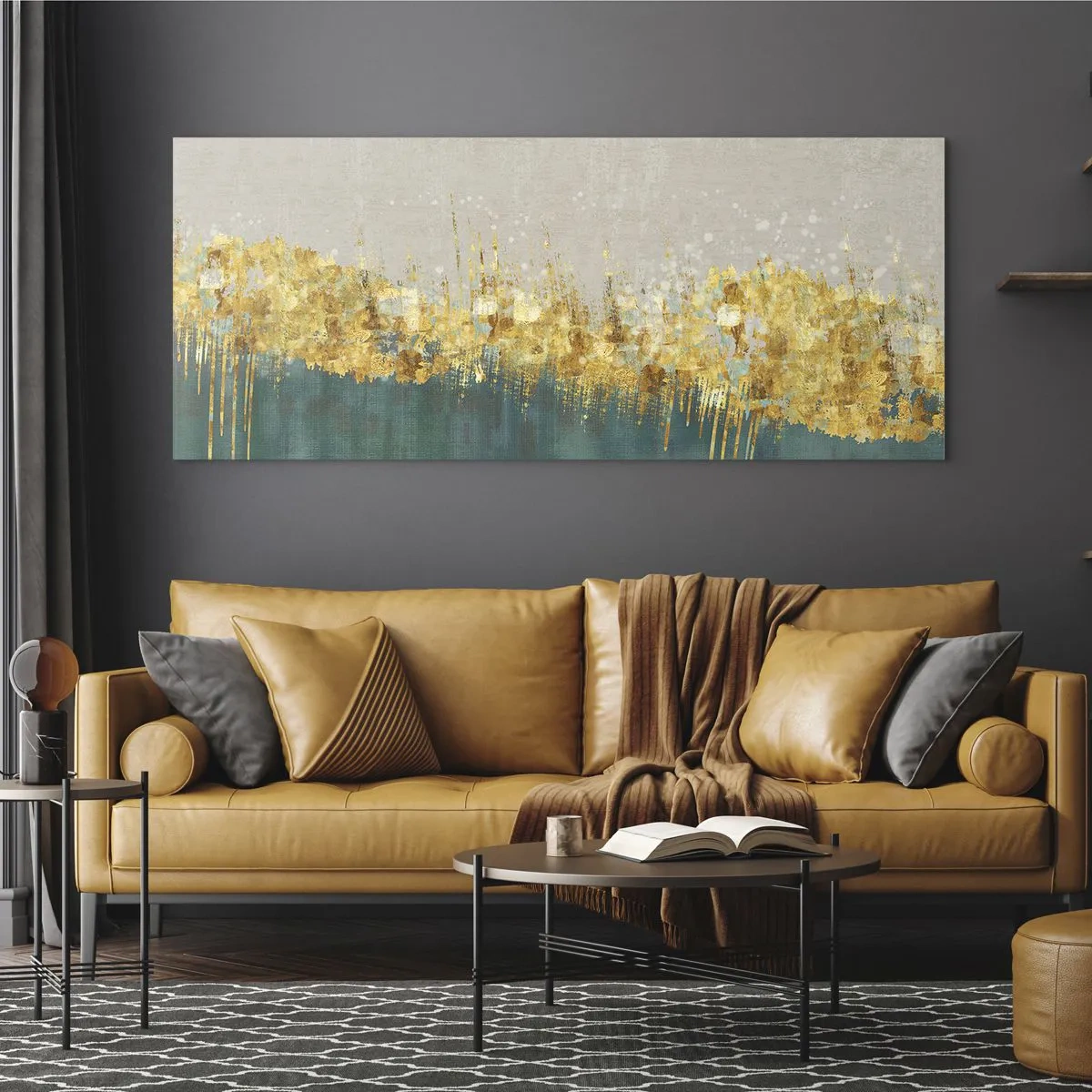 Üveg kép - Az aranyhatár - 100x40 cm