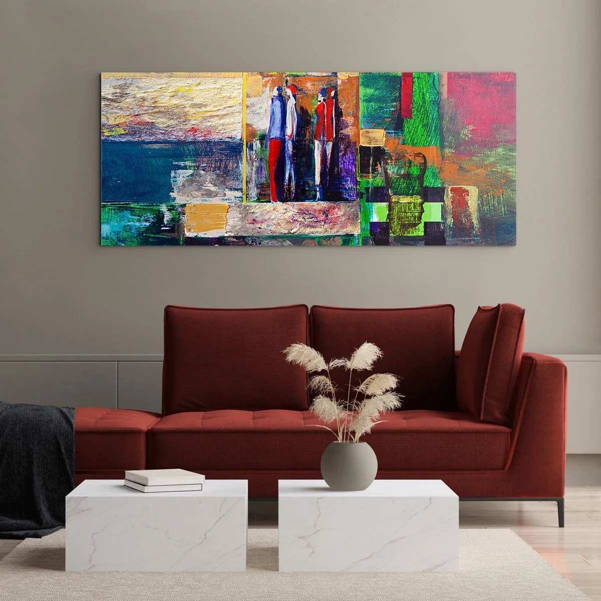 Üveg kép - Kapcsolatok és érzelmek - 120x50 cm