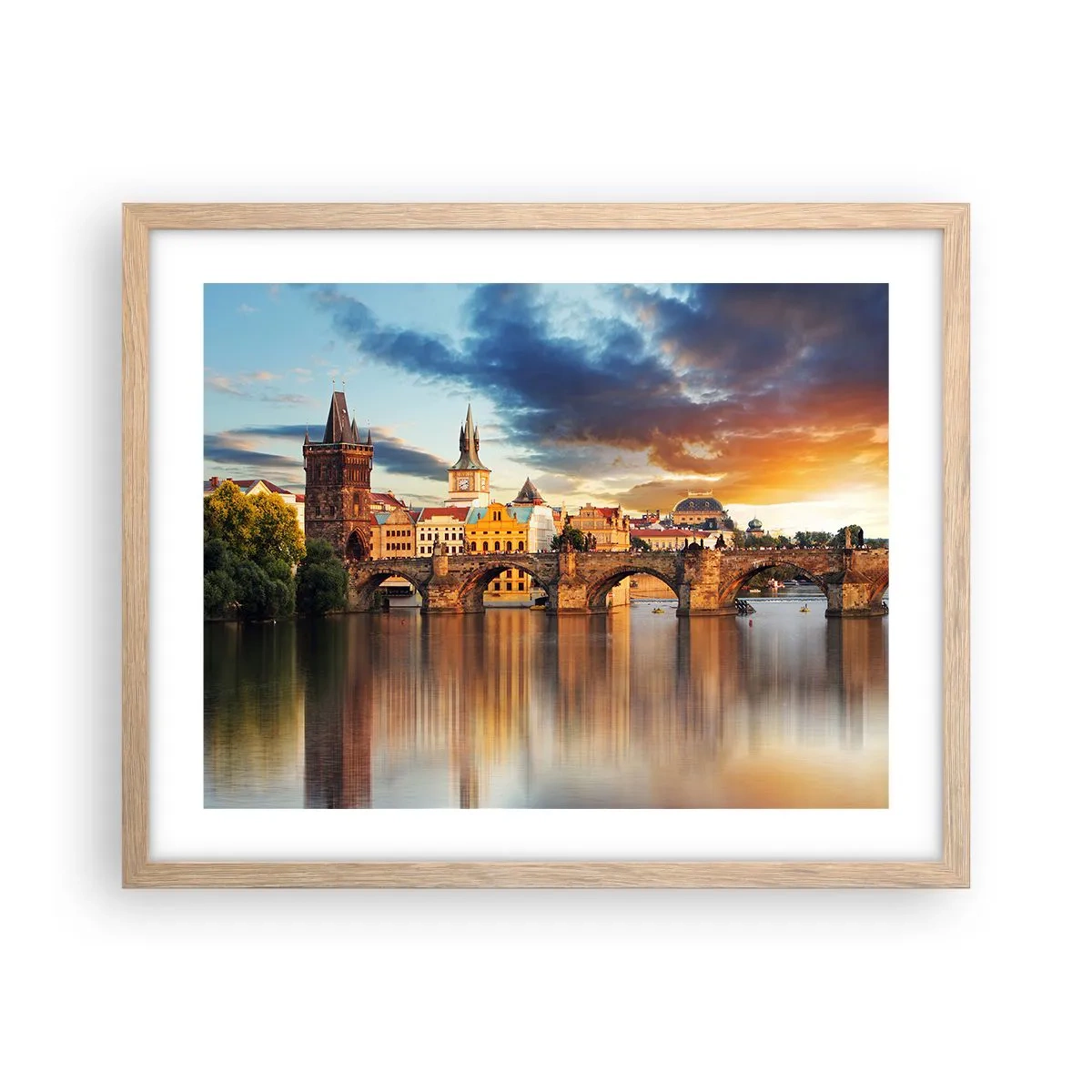 Poszter világos tölgy keretben - Évszázadok óta gyönyörű - 50x40 cm