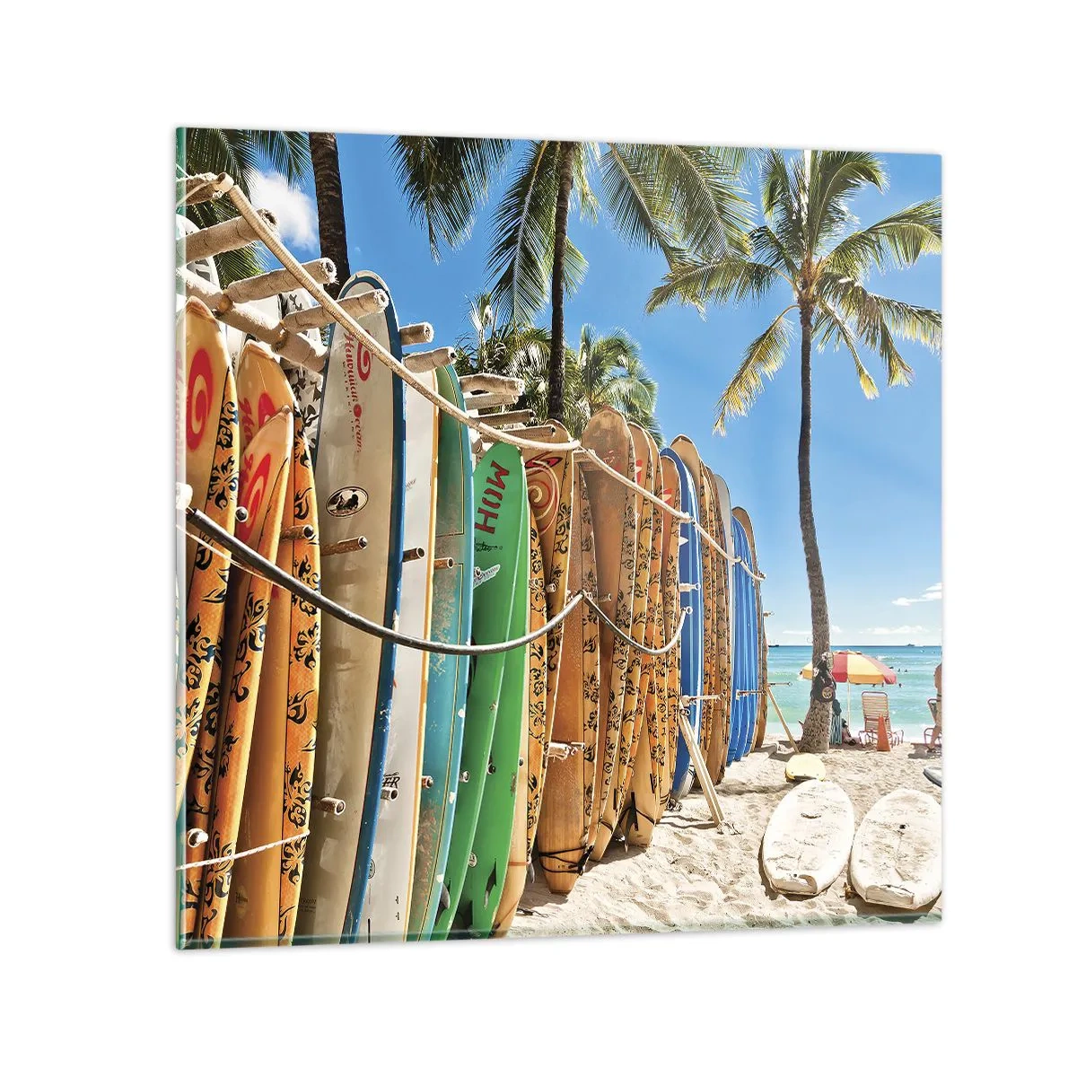 Üveg kép - Napos mulatság - 60x60 cm