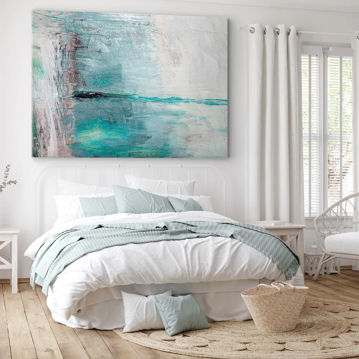 Vászonkép - Vízszintesen kék színben - 100x70 cm