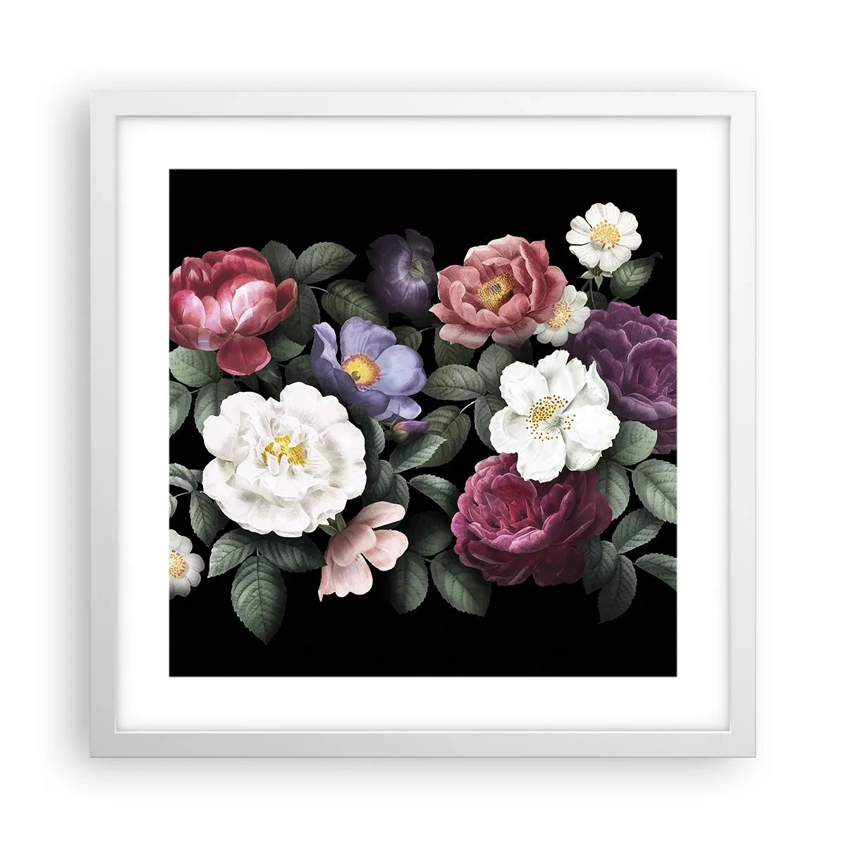 Poszter fekete keretben - Az angol kertből - 40x40 cm