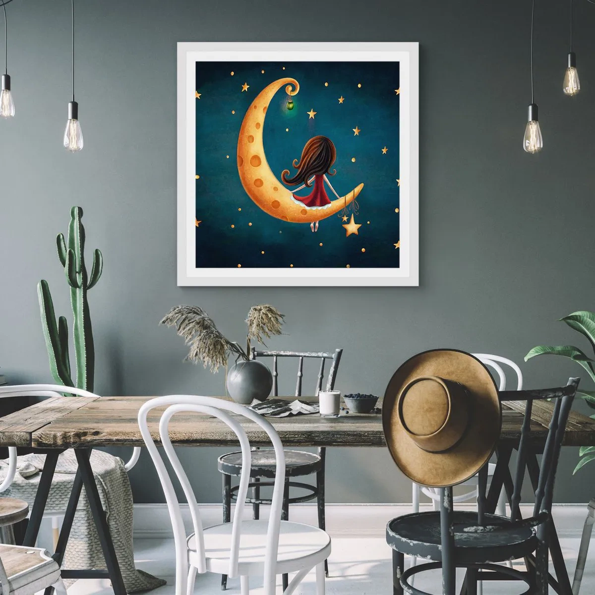 Poszter fekete keretben - Egyszer volt… - 40x40 cm