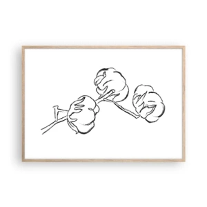 Poszter világos tölgy keretben - Pamut pehely - 100x70 cm