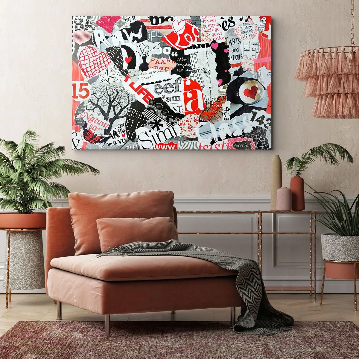 Vászonkép - Hipszter kollázs - 120x80 cm