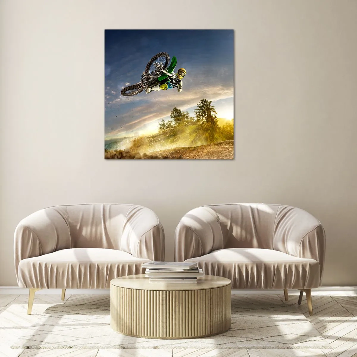 Üveg kép - Kapcsold be az érzelmeket! - 50x50 cm