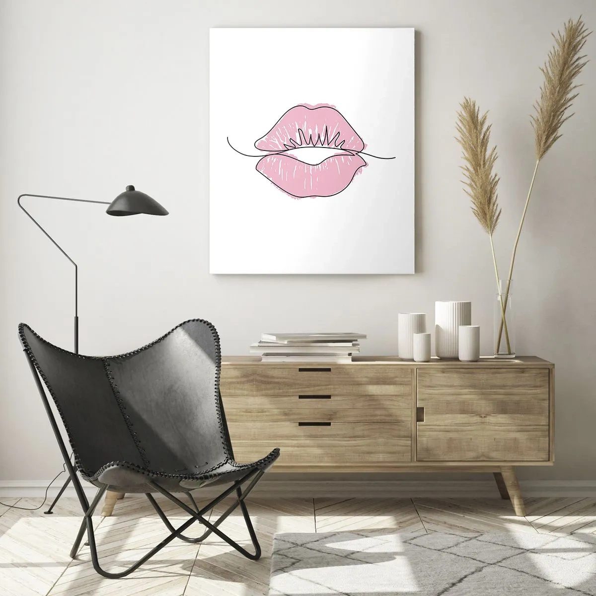 Üveg kép - Készen állsz a csókra? - 70x100 cm