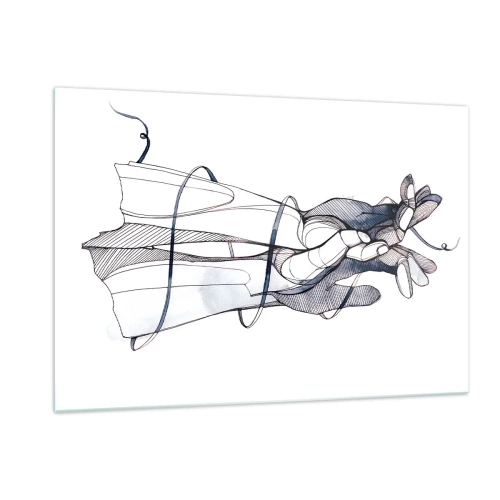 Üveg kép - Érintés tanulmányozása - 120x80 cm