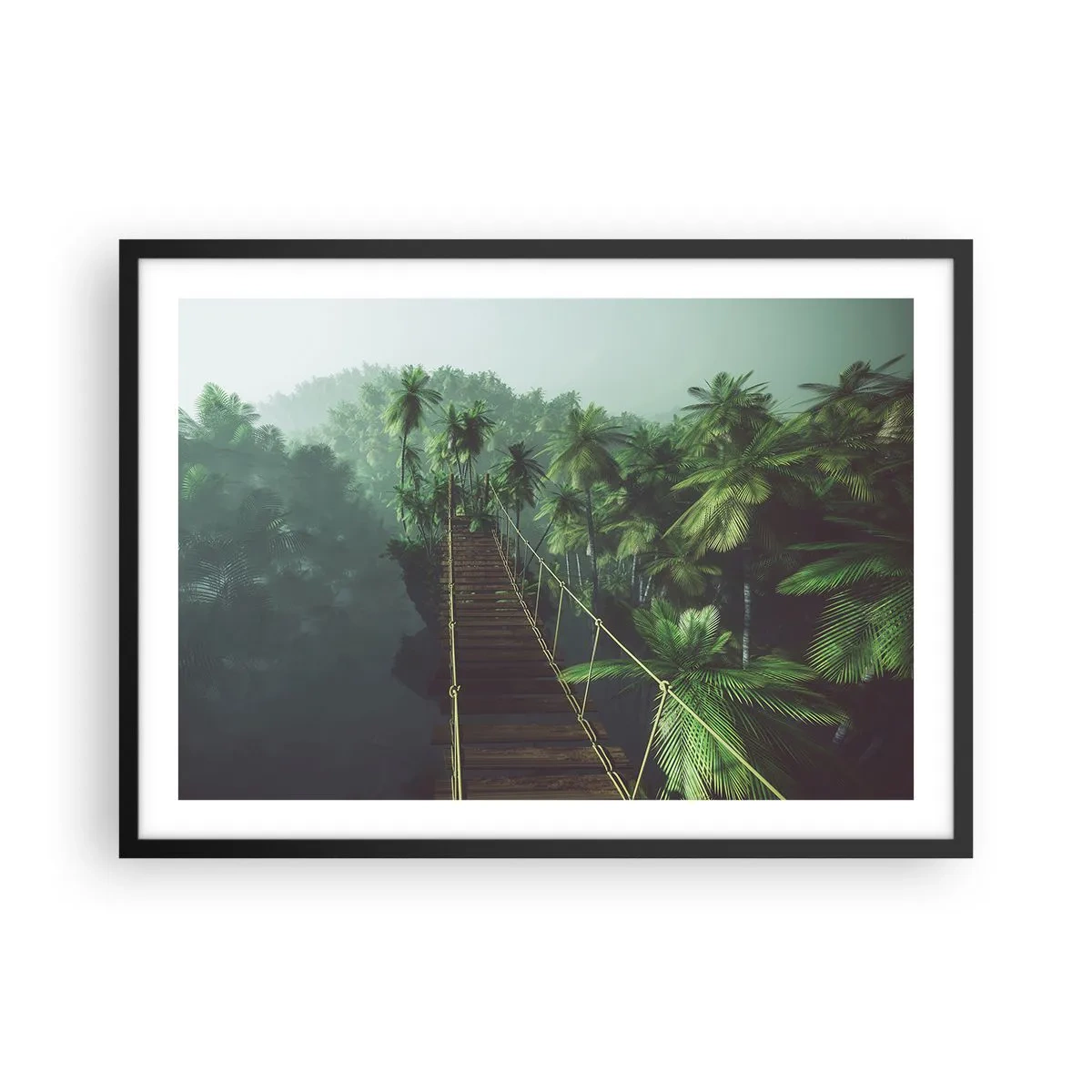 Poszter fehér keretben - A zöldellő hullámok felett - 70x50 cm