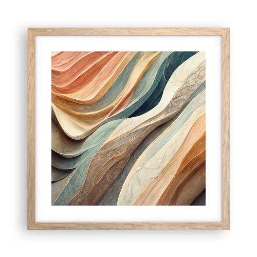 Poszter világos tölgy keretben - Változás előtti pillanat - 40x40 cm