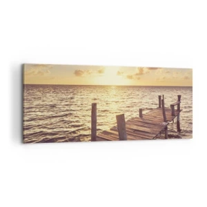Vászonkép - A szelídség aranyföldje - 100x40 cm