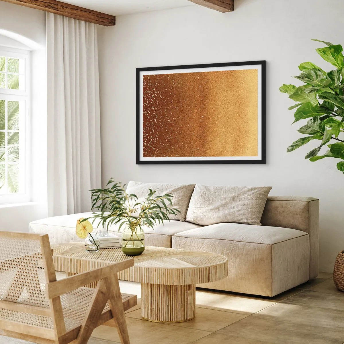 Poszter fehér keretben - A fény születése - 100x70 cm