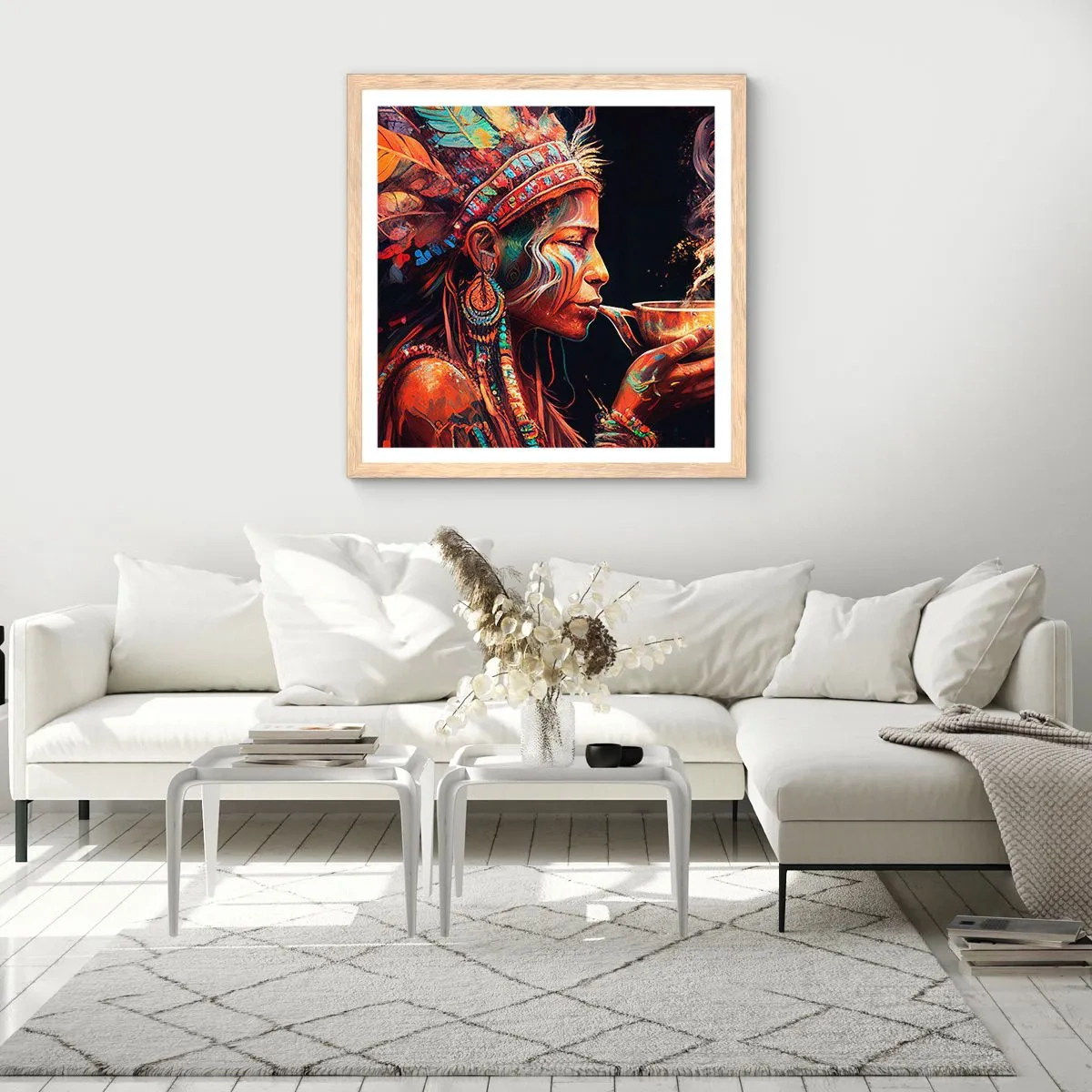Poszter világos tölgy keretben - Egy varázslatos rituálé - 40x40 cm