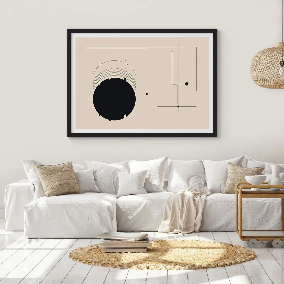 Poszter fehér keretben - Ruganyos és dinamikus kompozíció - 100x70 cm