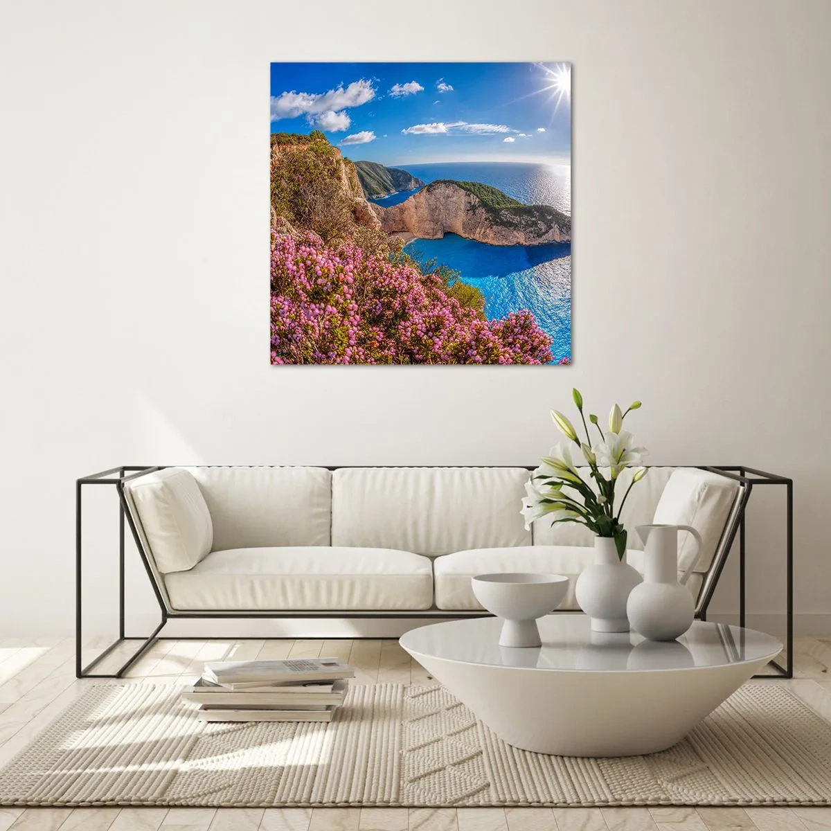 Üveg kép - Nagyszerű görög nyaralásom - 60x60 cm