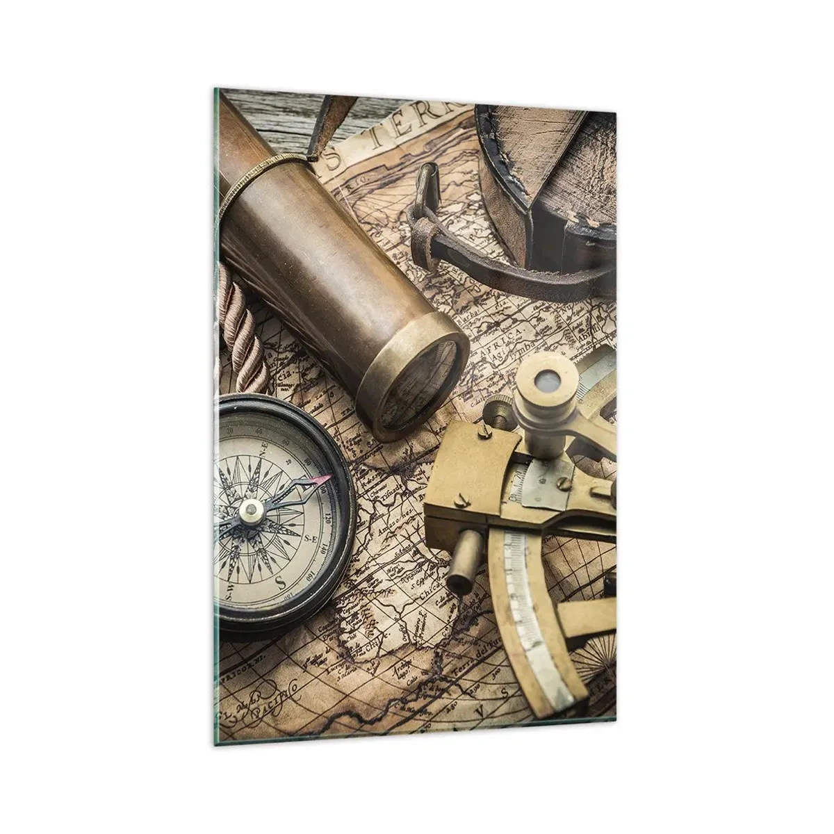 Üveg kép - Állítson be egy irányt - 80x120 cm