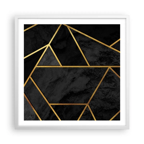 Poszter fekete keretben - Sötétség és ragyogás - 60x60 cm