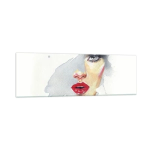 Üveg kép - Egy vízcsepp tükörkép  - 160x50 cm