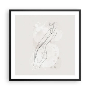 Poszter fehér keretben - Eltévedni nézésben - 60x60 cm