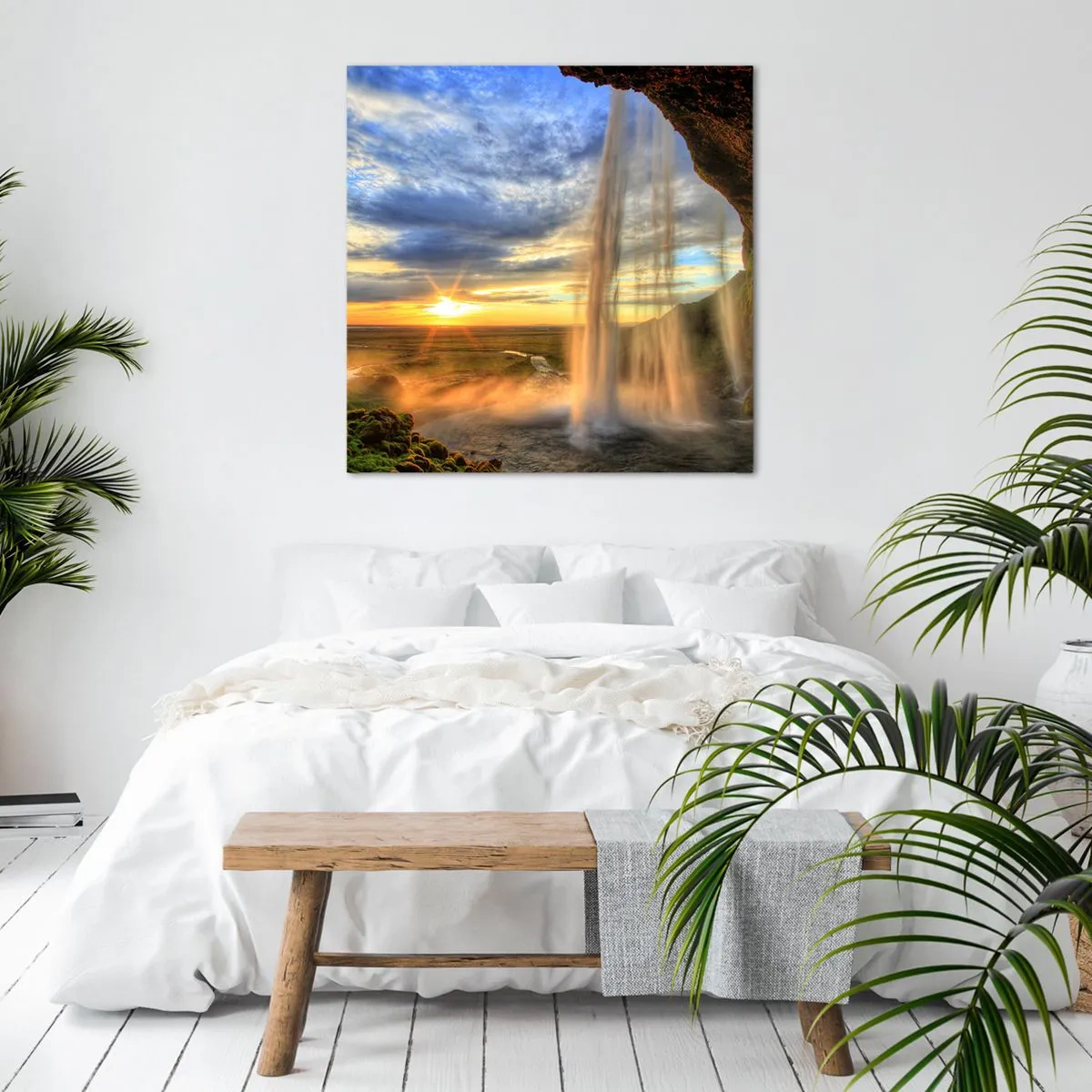 Vászonkép - Cseppfátyol mögötti világ - 40x40 cm