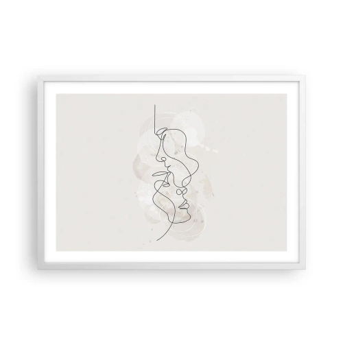 Poszter fekete keretben - Ölelésbe gabalyodva - 70x50 cm