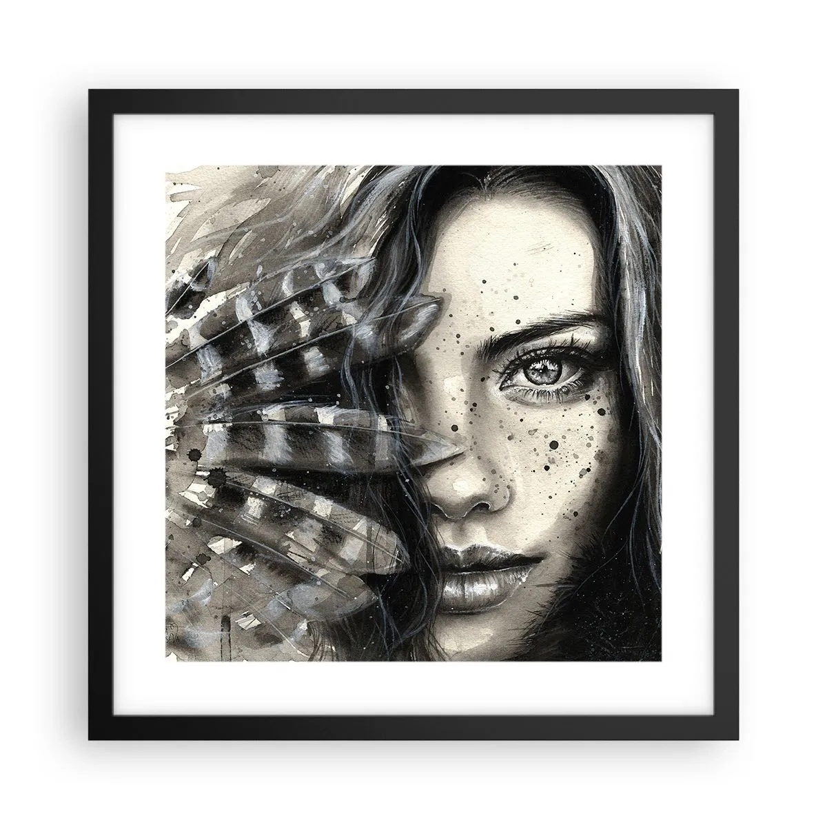Poszter fehér keretben - Vad gyönyör - 40x40 cm