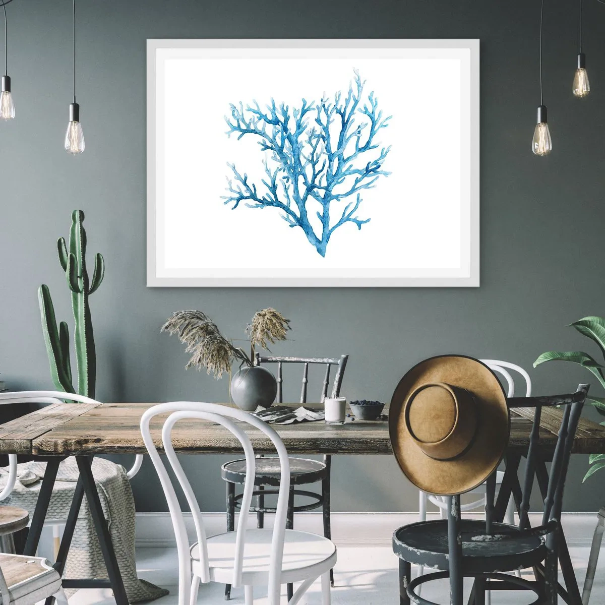 Poszter fekete keretben - Tengeri filigrán - 40x30 cm