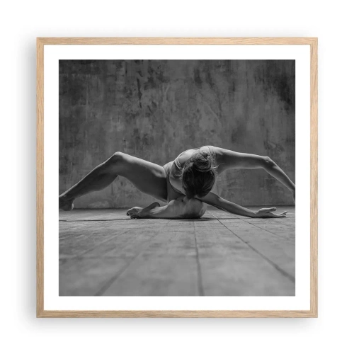 Poszter világos tölgy keretben - Előkerített szimmetria - 60x60 cm