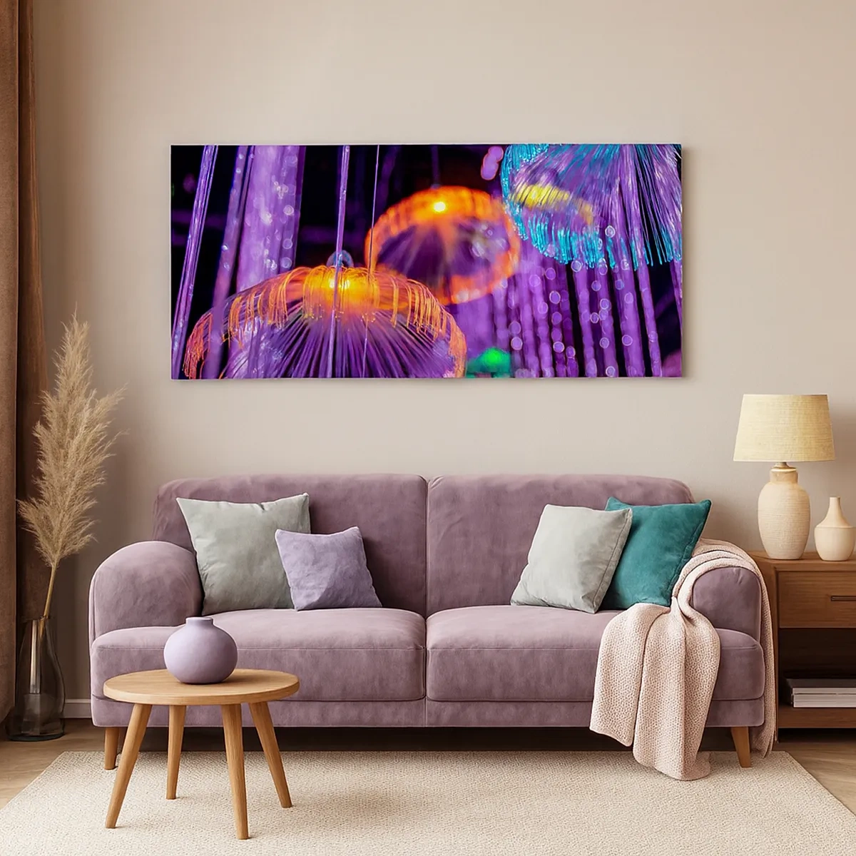 Vászonkép - Világító szökőkút - 30x30 cm