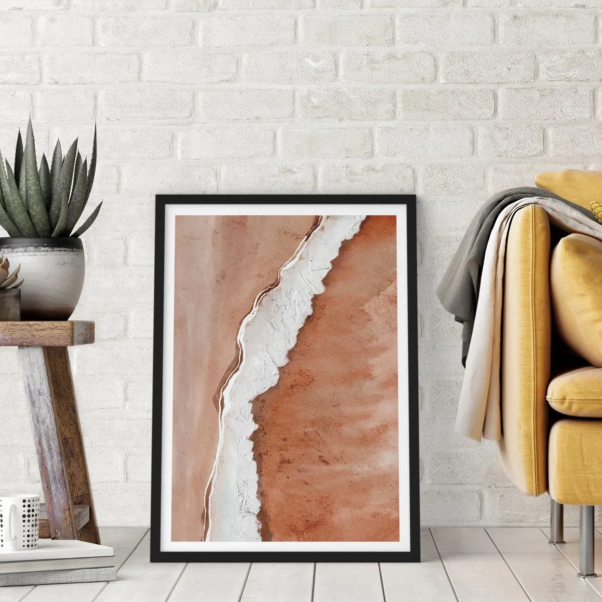 Poszter fehér keretben - A föld színeiben - 61x91 cm