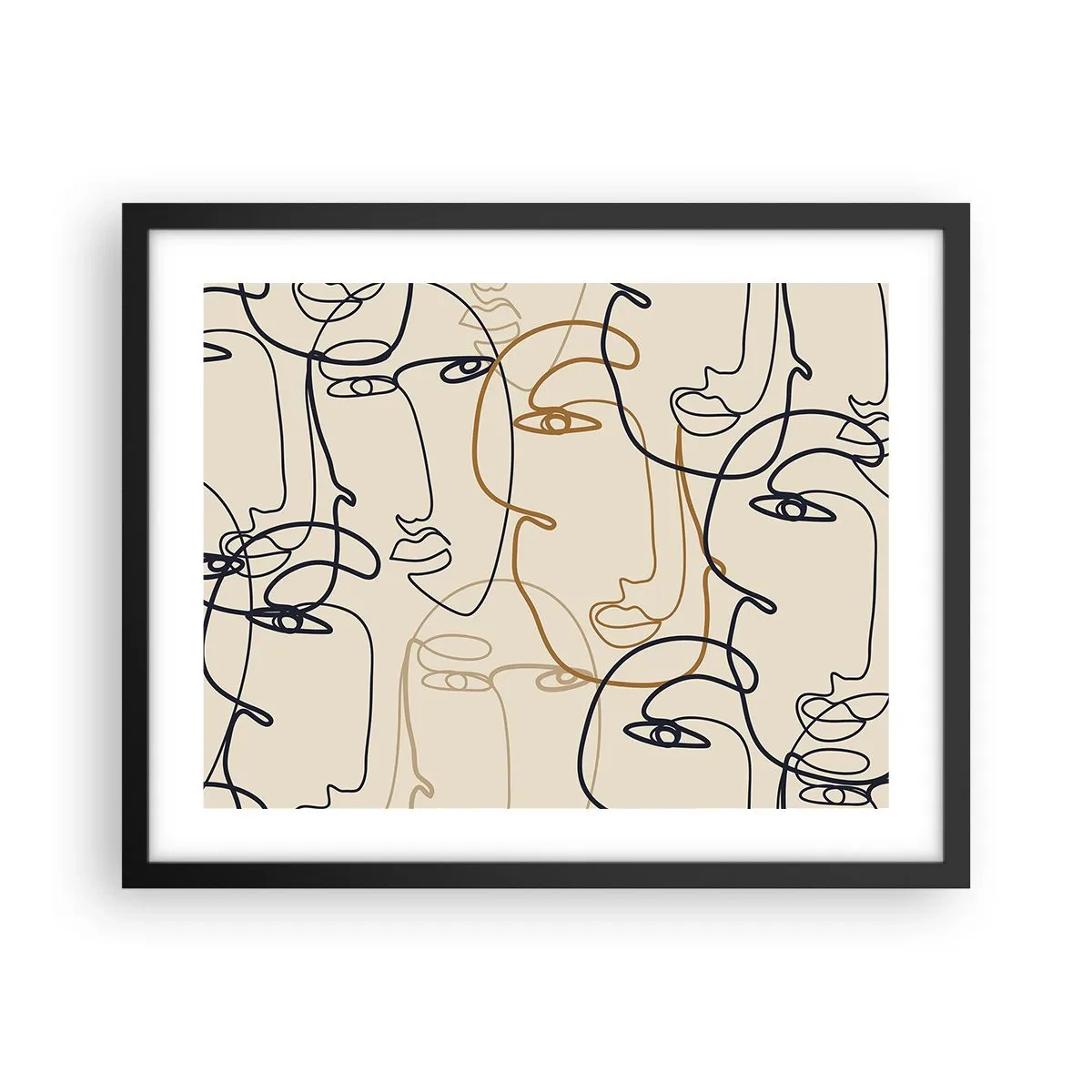 Poszter fehér keretben - Többszörös portré  - 50x40 cm