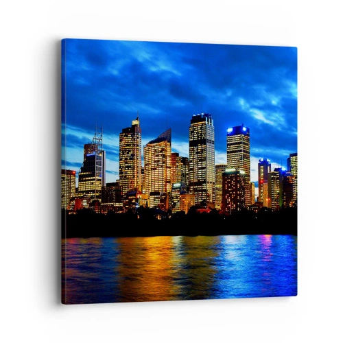 Vászonkép - Fények és színek éjszakája - 40x40 cm