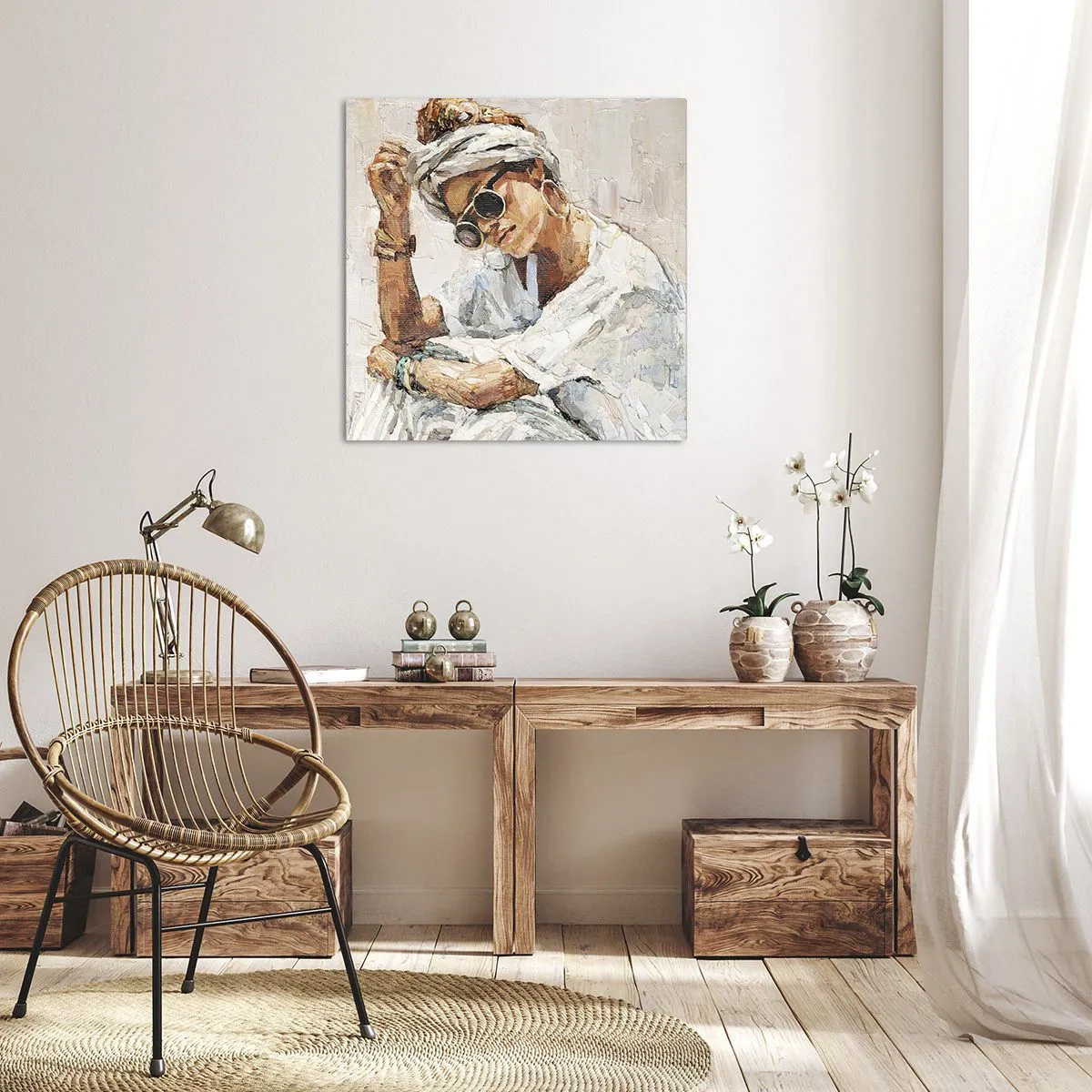 Vászonkép - Portré teljes napfényben - 60x60 cm