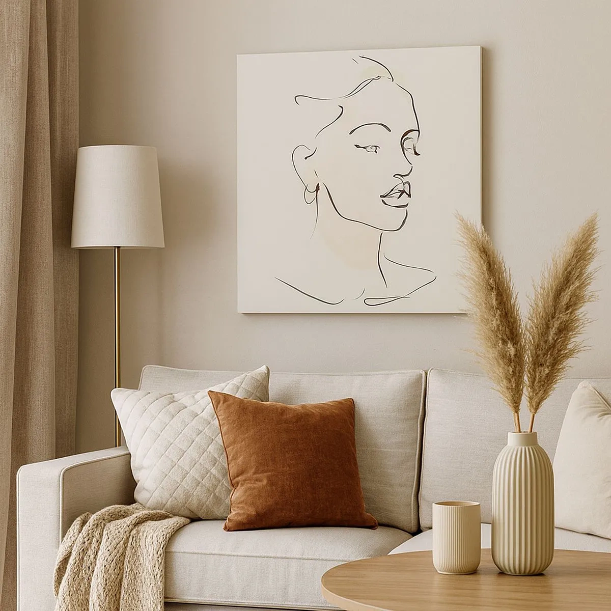 Vászonkép - Bizonyos vonallal - 30x30 cm