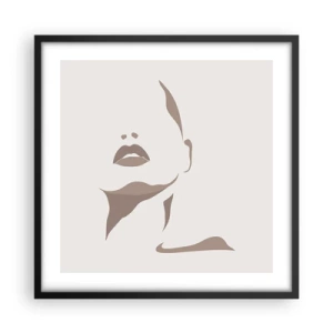 Poszter fehér keretben -  Fényből és árnyékból létrehozott - 50x50 cm