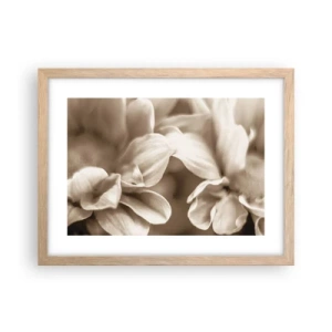 Poszter világos tölgy keretben - Gyengéd, mint egy mosoly - 40x30 cm