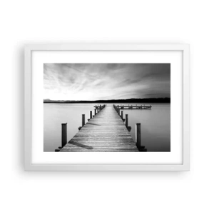 Poszter fekete keretben - A víznyelőnél - békében - 40x30 cm