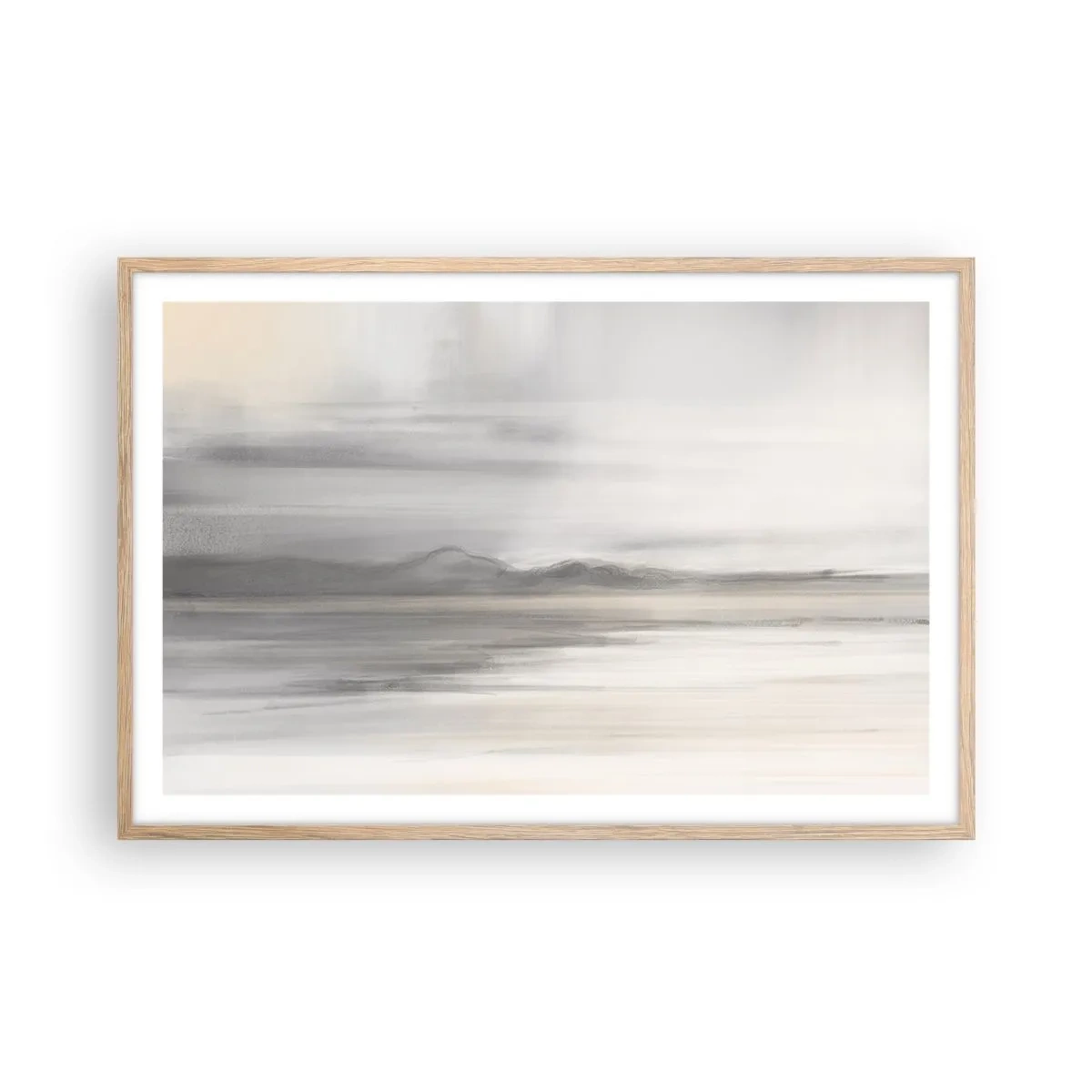 Poszter világos tölgy keretben - Gondolkodó távolság - 91x61 cm