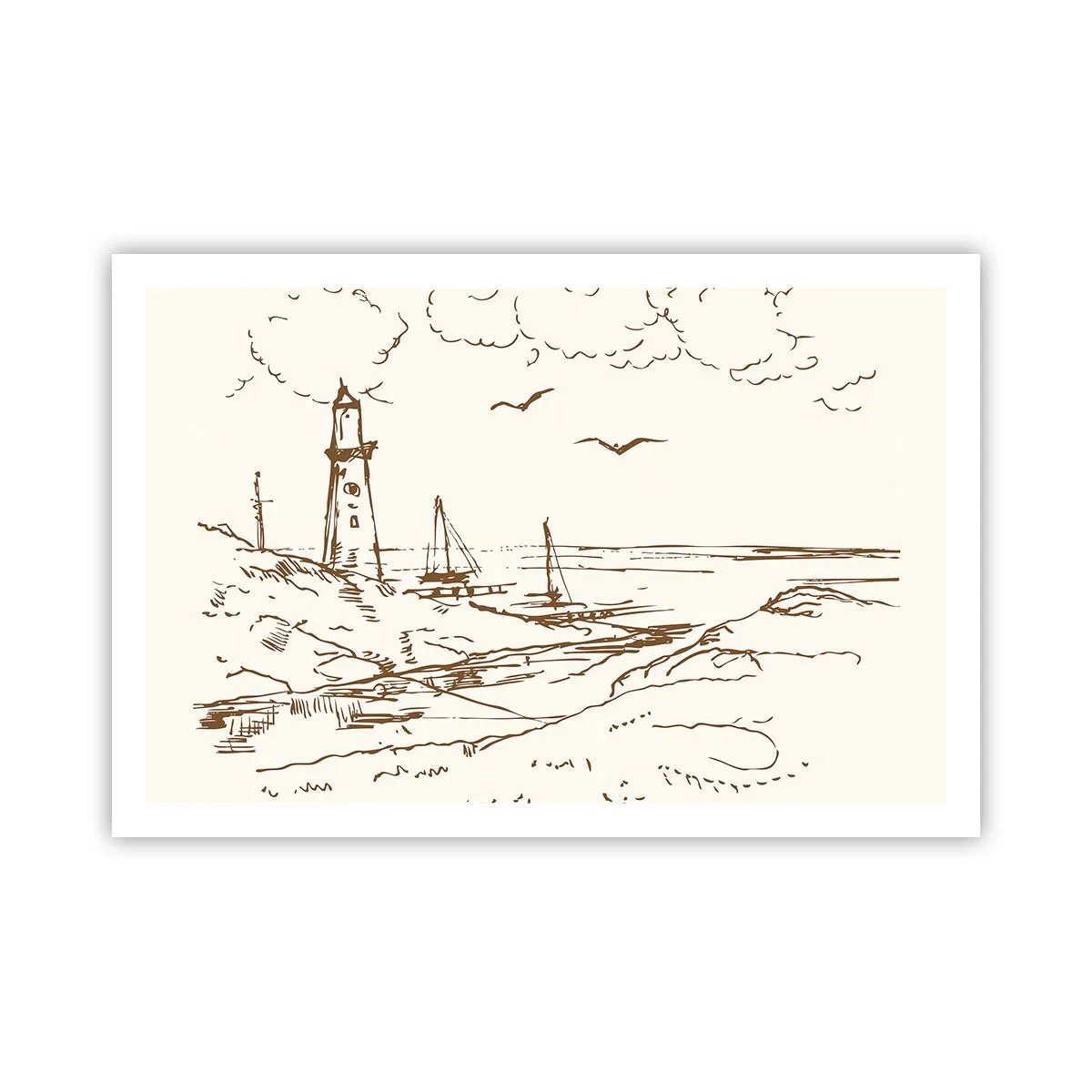 Poszter - A nyár emlékeinek vázlata - 91x61 cm