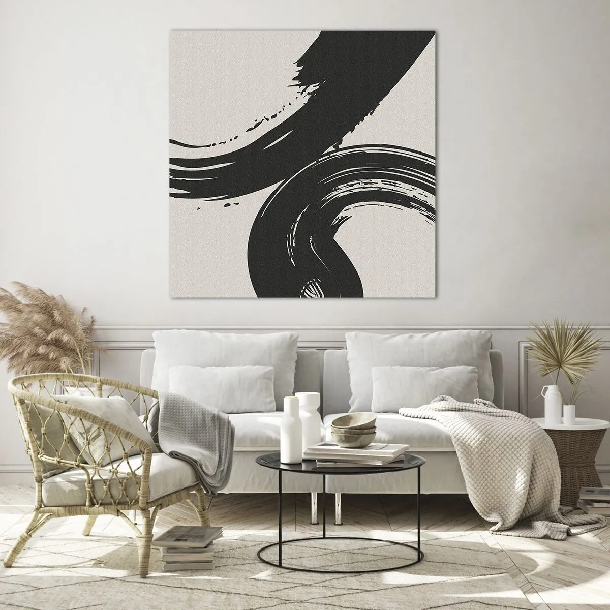 Üveg kép - Söprő és körkörös - 30x30 cm