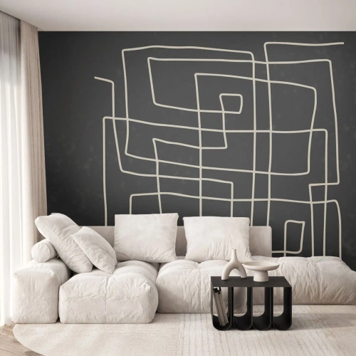 Fotótapéta Premium Sand - Nem olyan egyszerű - Absztrakció, Darab, Fekete és fehér - 150x105 cm