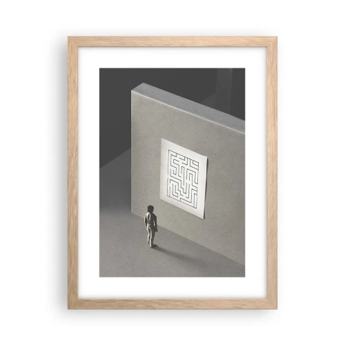 Poszter világos tölgy keretben - De én hol vagyok? - 30x40 cm