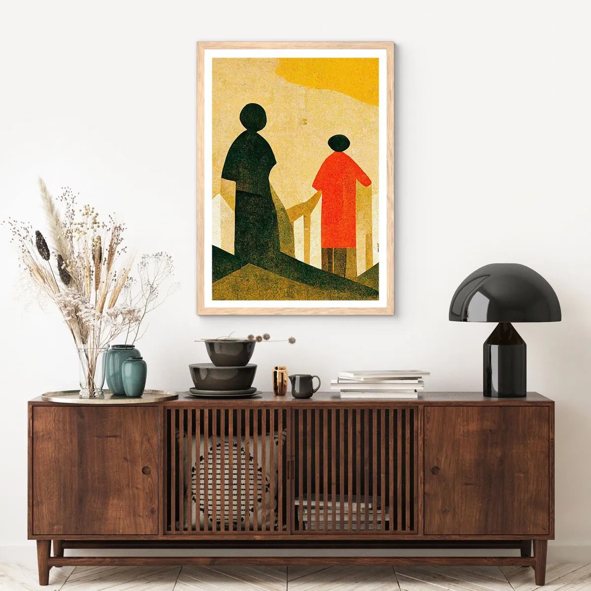 Poszter világos tölgy keretben - Még messze van - 61x91 cm