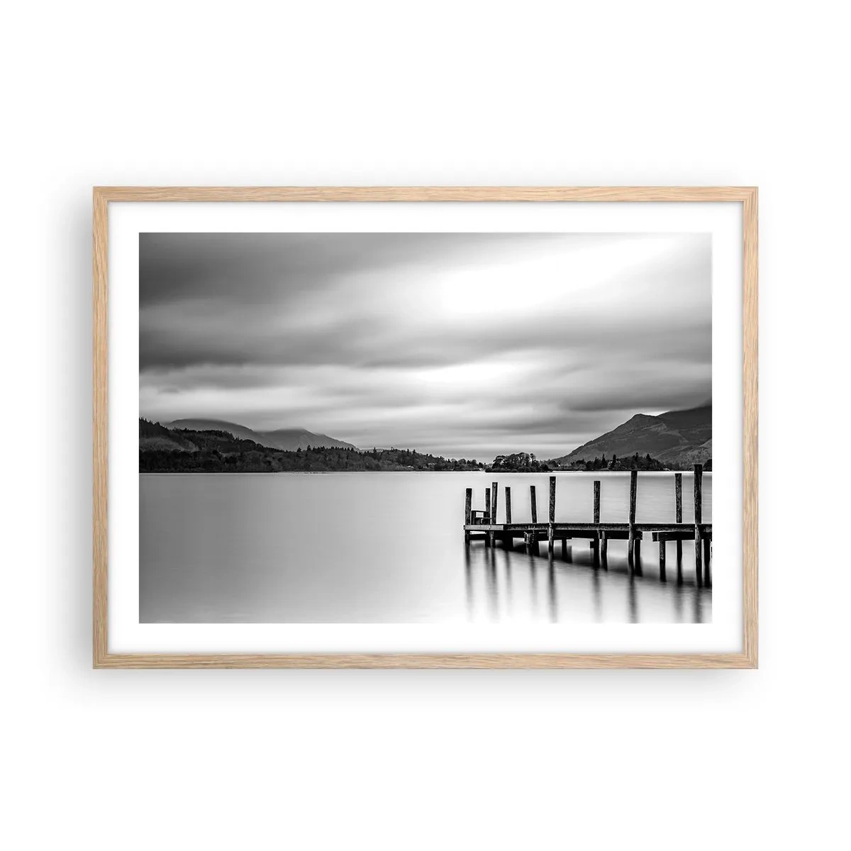 Poszter világos tölgy keretben - Szelídség és erő - 70x50 cm