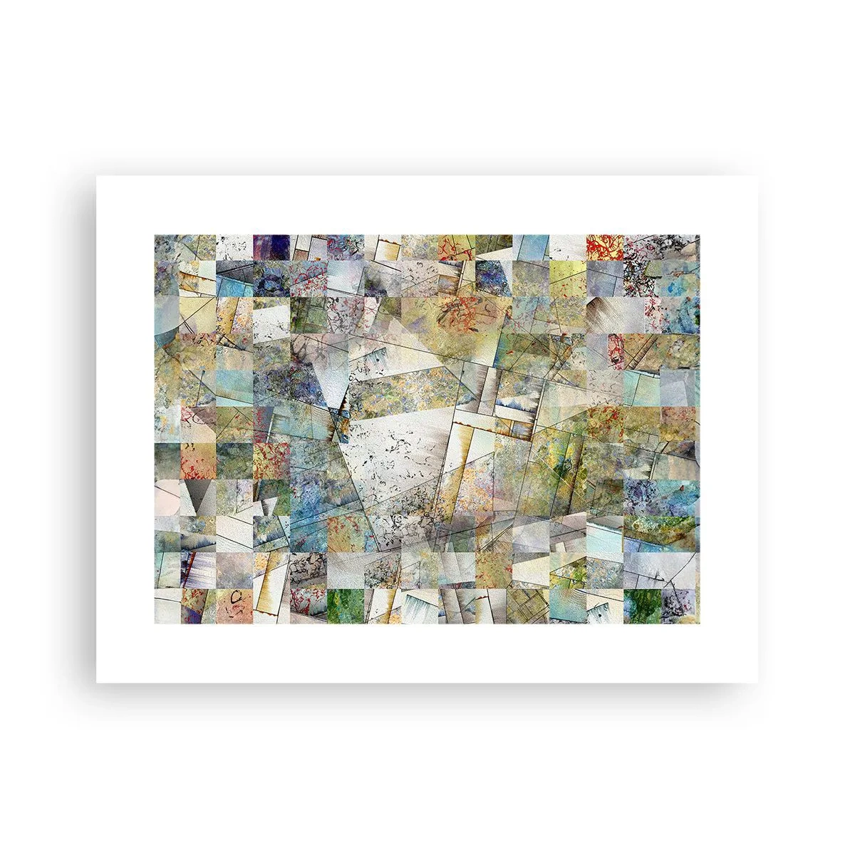 Poszter - Geometrikus átrendeződés - 40x30 cm