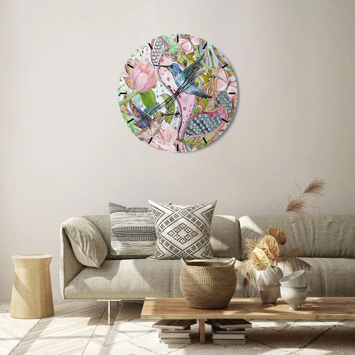 Falióra, Óra - Szőlőbe gabalyodva - 40x40 cm