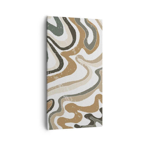 Vászonkép - Földszínű színek kanyarulatai - 55x100 cm