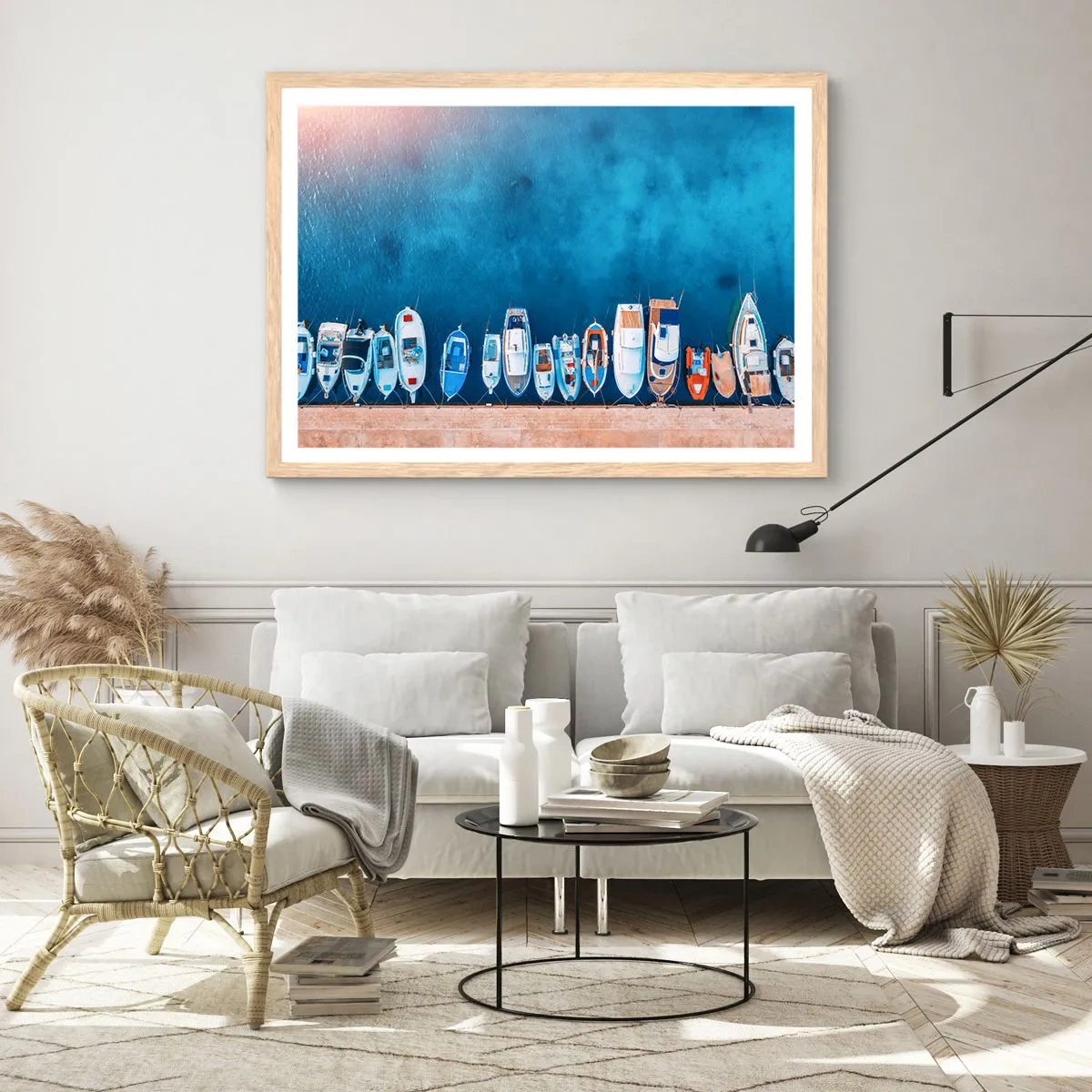 Poszter világos tölgy keretben - Egy sorban - 91x61 cm